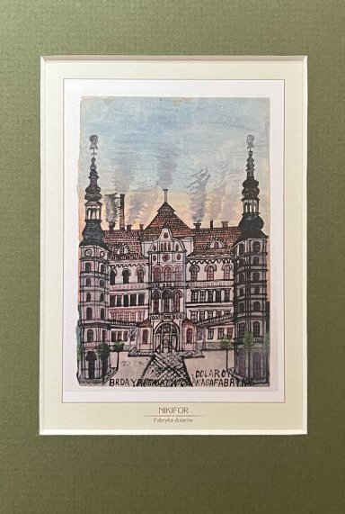 Reprint przedstawiający fabrykę dolarów.