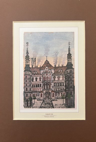 Reprint przedstawiający fabrykę dolarów.