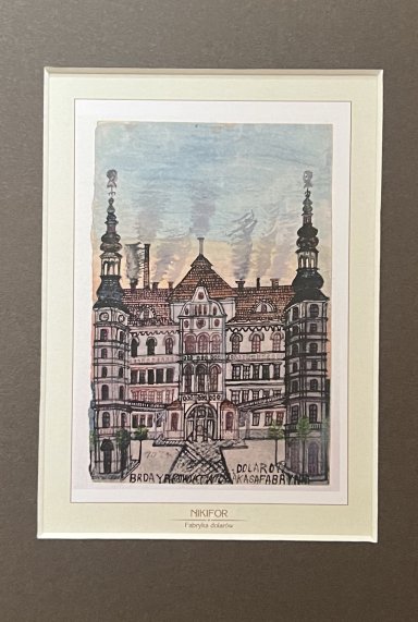 Reprint przedstawiający fabrykę dolarów.